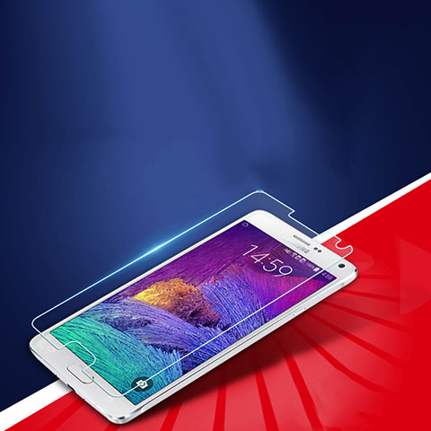 Schutzfolie Displayschutzfolie Panzerfolie Skins zum Aufkleben Gehärtetes Glas Glasfolie T01 für Samsung Galaxy Note 4 Duos N9100 Dual SIM Klar