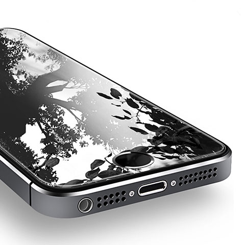 Schutzfolie Displayschutzfolie Panzerfolie Skins zum Aufkleben Gehärtetes Glas Glasfolie T02 für Apple iPhone 5S Klar