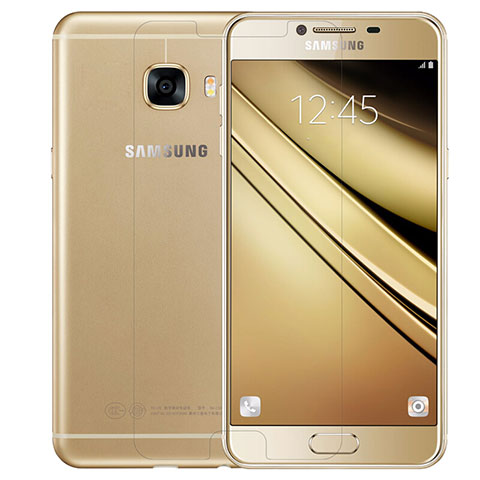 Schutzfolie Displayschutzfolie Panzerfolie Skins zum Aufkleben Gehärtetes Glas Glasfolie T04 für Samsung Galaxy C7 SM-C7000 Klar