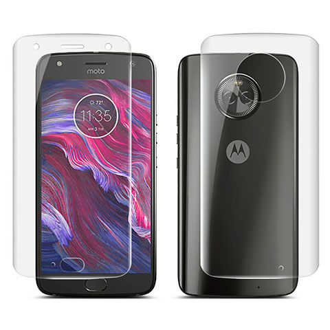Schutzfolie Displayschutzfolie Panzerfolie Skins zum Aufkleben Vorder und Rückseite für Motorola Moto X4 Klar