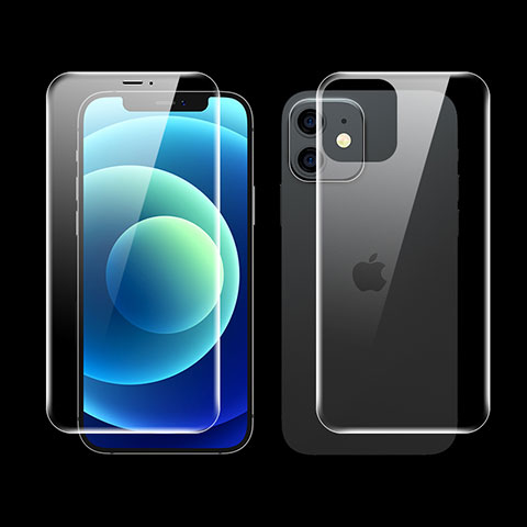 Schutzfolie Displayschutzfolie Panzerfolie Vorder und Rückseite Skins zum Aufkleben F01 für Apple iPhone 12 Mini Klar