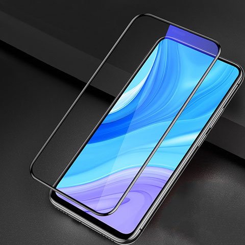 Schutzfolie Full Coverage Displayschutzfolie Panzerfolie Gehärtetes Glas Glasfolie Anti Blue Ray Skins zum Aufkleben Panzerglas F02 für Huawei Enjoy 10 Plus Schwarz