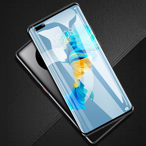 Schutzfolie Full Coverage Displayschutzfolie Panzerfolie Gehärtetes Glas Glasfolie Skins zum Aufkleben Panzerglas F03 für Huawei Mate 40 Pro Schwarz