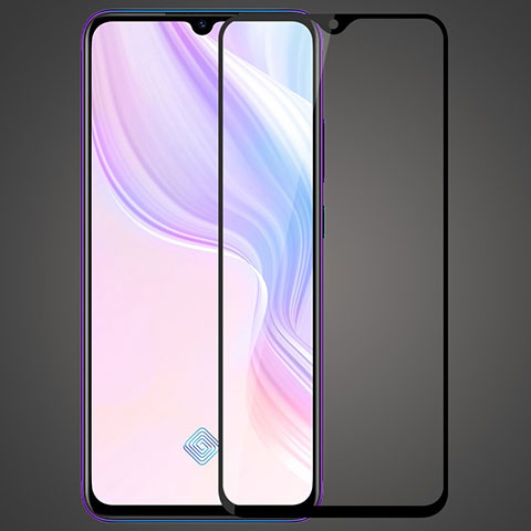 Schutzfolie Full Coverage Displayschutzfolie Panzerfolie Gehärtetes Glas Glasfolie Skins zum Aufkleben Panzerglas F03 für Vivo X50 Lite Schwarz