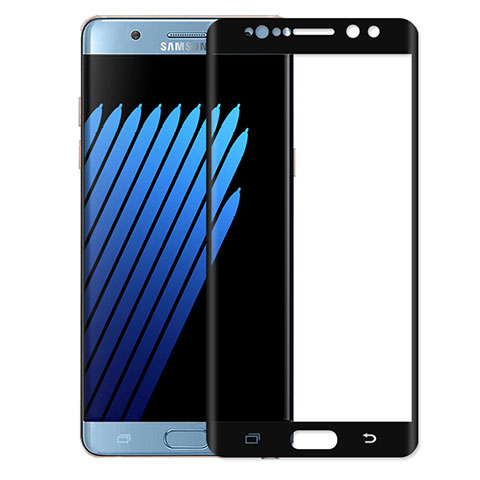 Schutzfolie Full Coverage Displayschutzfolie Panzerfolie Skins zum Aufkleben Gehärtetes Glas Glasfolie für Samsung Galaxy Note 7 Schwarz