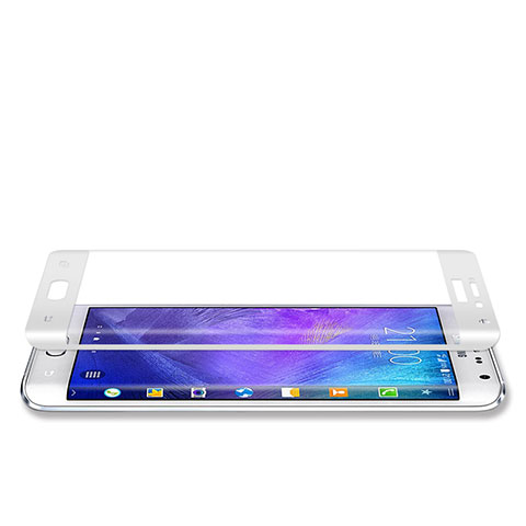 Schutzfolie Full Coverage Displayschutzfolie Panzerfolie Skins zum Aufkleben Gehärtetes Glas Glasfolie für Samsung Galaxy Note Edge SM-N915F Weiß