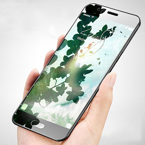 Schutzfolie Full Coverage Displayschutzfolie Panzerfolie Skins zum Aufkleben Gehärtetes Glas Glasfolie für Xiaomi Mi 6 Schwarz