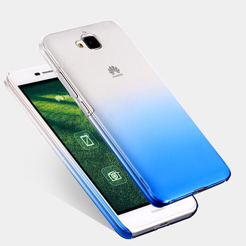 Schutzhülle Handytasche Durchsichtig Farbverlauf für Huawei Enjoy 5 Blau