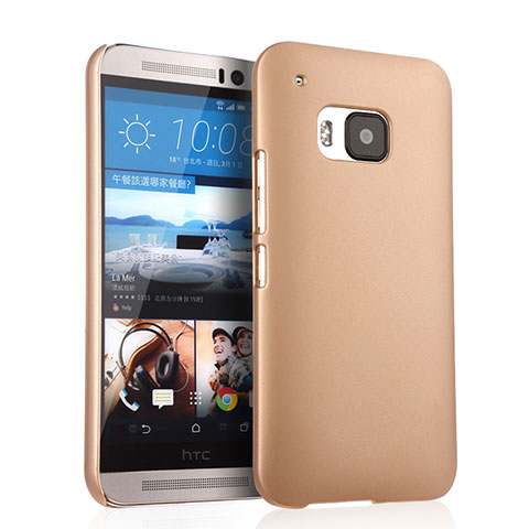 Schutzhülle Kunststoff Hülle Matt für HTC One M9 Gold