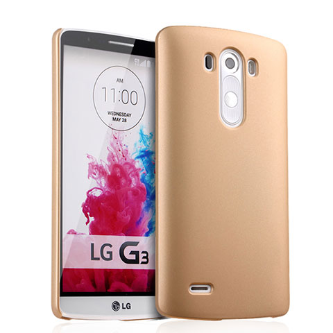 Schutzhülle Kunststoff Hülle Matt für LG G3 Gold