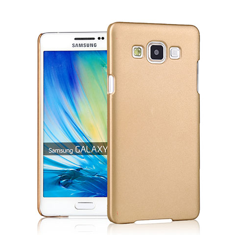 Schutzhülle Kunststoff Hülle Matt für Samsung Galaxy A7 SM-A700 Gold