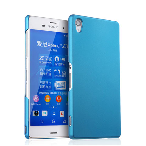 Schutzhülle Kunststoff Hülle Matt für Sony Xperia Z3 Hellblau