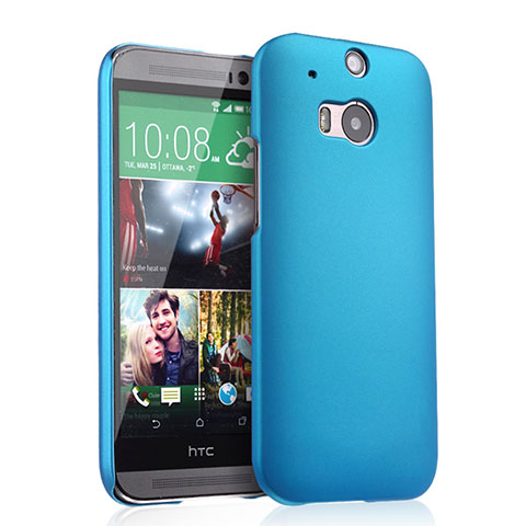 Schutzhülle Kunststoff Tasche Matt für HTC One M8 Hellblau