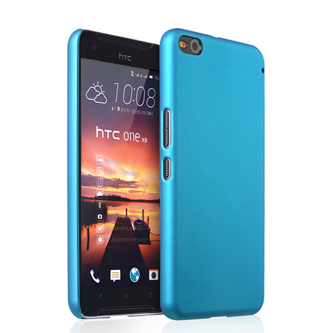 Schutzhülle Kunststoff Tasche Matt für HTC One X9 Hellblau