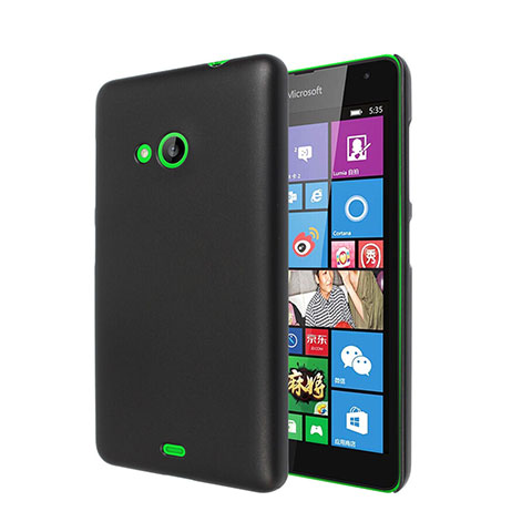 Schutzhülle Kunststoff Tasche Matt für Microsoft Lumia 535 Schwarz