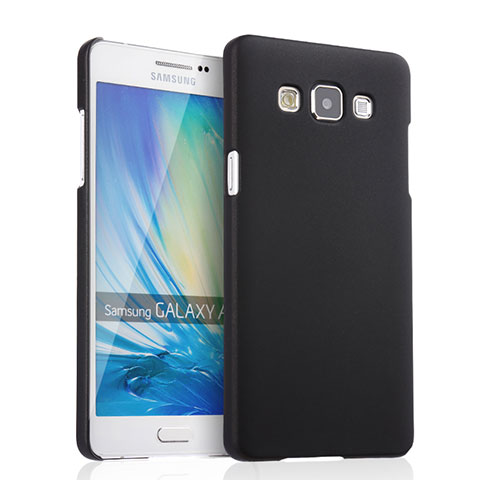 Schutzhülle Kunststoff Tasche Matt für Samsung Galaxy A5 Duos SM-500F Schwarz