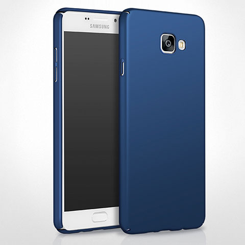 Schutzhülle Kunststoff Tasche Matt für Samsung Galaxy A8 (2016) A8100 A810F Blau