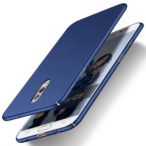 Schutzhülle Kunststoff Tasche Matt für Samsung Galaxy C7 (2017) Blau