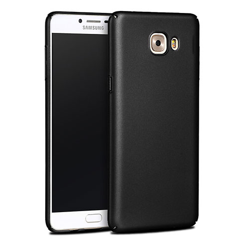 Schutzhülle Kunststoff Tasche Matt für Samsung Galaxy C9 Pro C9000 Schwarz