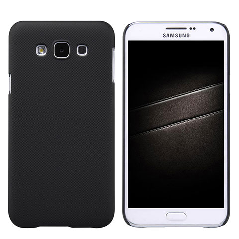 Schutzhülle Kunststoff Tasche Matt für Samsung Galaxy E7 SM-E700 E7000 Schwarz