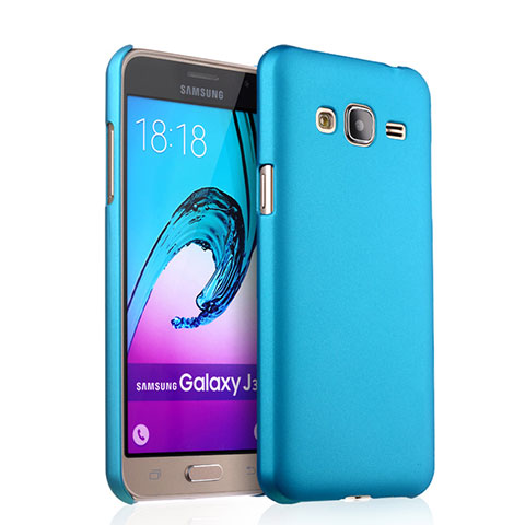 Schutzhülle Kunststoff Tasche Matt für Samsung Galaxy J3 (2016) J320F J3109 Hellblau
