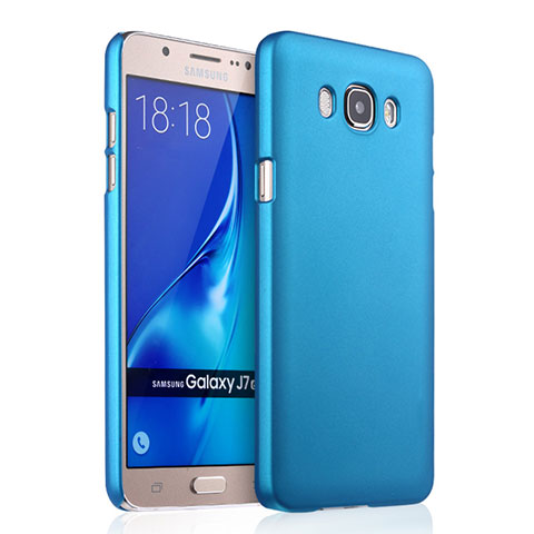 Schutzhülle Kunststoff Tasche Matt für Samsung Galaxy J7 (2016) J710F J710FN Hellblau