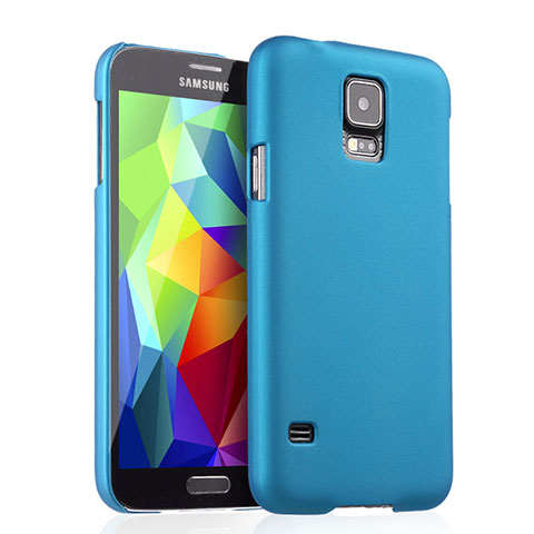 Schutzhülle Kunststoff Tasche Matt für Samsung Galaxy S5 Duos Plus Hellblau