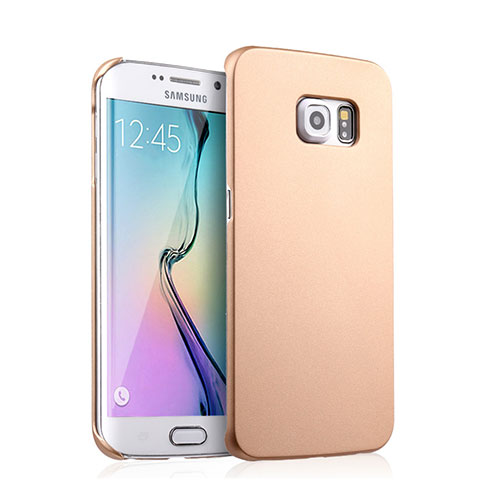 Schutzhülle Kunststoff Tasche Matt für Samsung Galaxy S6 Edge SM-G925 Gold
