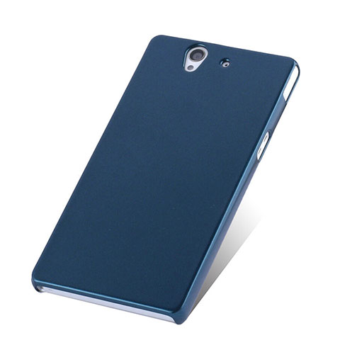 Schutzhülle Kunststoff Tasche Matt für Sony Xperia Z L36h Blau