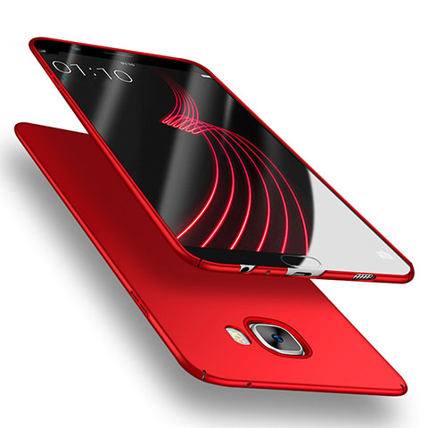 Schutzhülle Kunststoff Tasche Matt M03 für Samsung Galaxy C7 SM-C7000 Rot