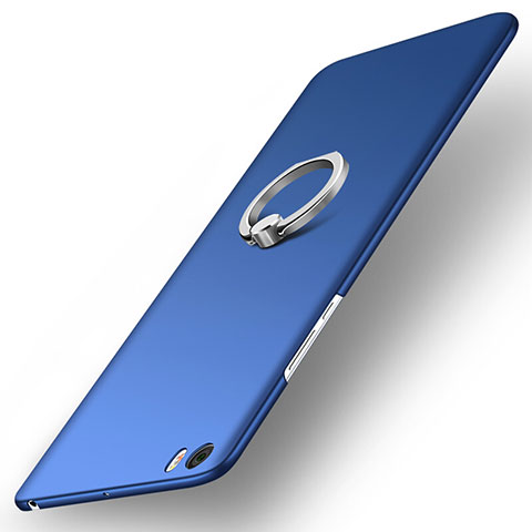 Schutzhülle Kunststoff Tasche Matt mit Fingerring Ständer für Xiaomi Mi Note Blau