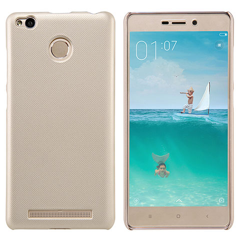 Schutzhülle Kunststoff Tasche Punkte Loch für Xiaomi Redmi 3X Gold