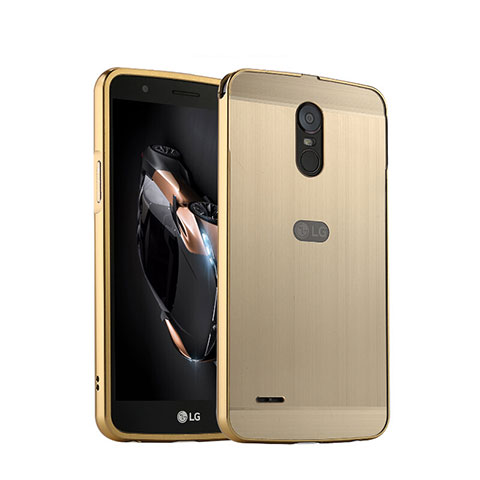 Schutzhülle Luxus Aluminium Metall für LG Stylus 3 Gold