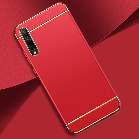 Schutzhülle Luxus Metall Rahmen und Kunststoff Schutzhülle Tasche M01 für Huawei Enjoy 10S Rot