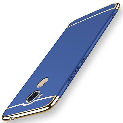 Schutzhülle Luxus Metall Rahmen und Kunststoff Schutzhülle Tasche M01 für Huawei Enjoy 6S Blau