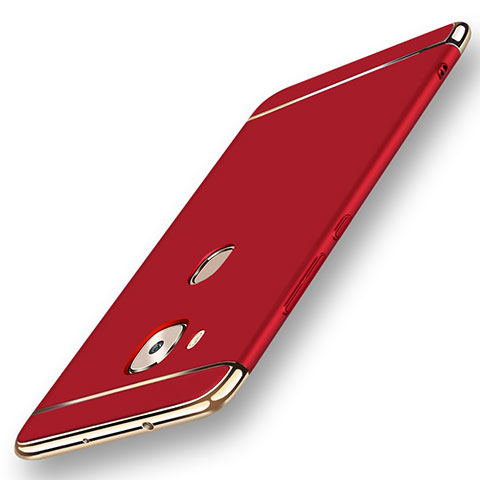 Schutzhülle Luxus Metall Rahmen und Kunststoff Schutzhülle Tasche M01 für Huawei G7 Plus Rot
