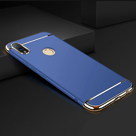 Schutzhülle Luxus Metall Rahmen und Kunststoff Schutzhülle Tasche M01 für Huawei Honor 8X Blau