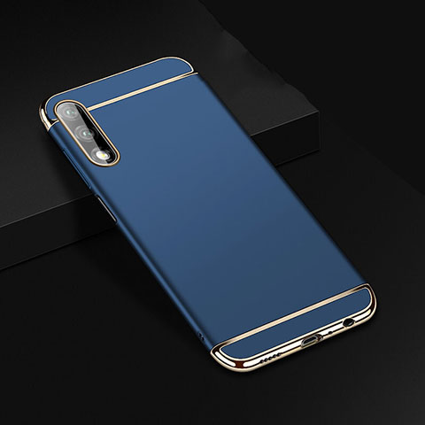Schutzhülle Luxus Metall Rahmen und Kunststoff Schutzhülle Tasche M01 für Huawei Honor 9X Blau