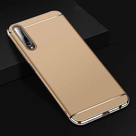 Schutzhülle Luxus Metall Rahmen und Kunststoff Schutzhülle Tasche M01 für Huawei Honor 9X Pro Gold