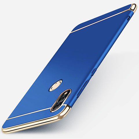 Schutzhülle Luxus Metall Rahmen und Kunststoff Schutzhülle Tasche M01 für Huawei P Smart (2019) Blau