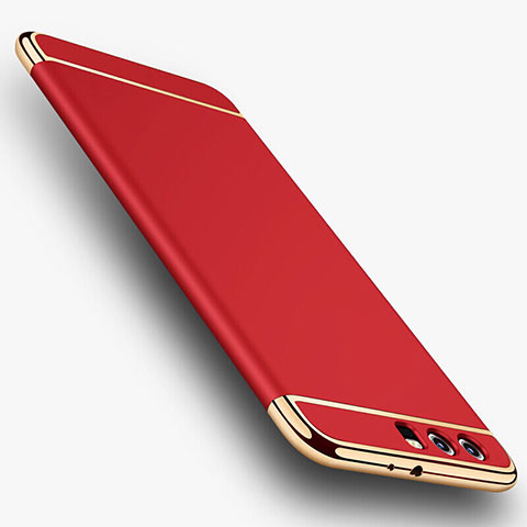 Schutzhülle Luxus Metall Rahmen und Kunststoff Schutzhülle Tasche M01 für Huawei P10 Plus Rot