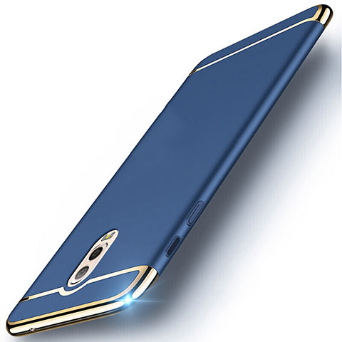 Schutzhülle Luxus Metall Rahmen und Kunststoff Schutzhülle Tasche M01 für Samsung Galaxy C8 C710F Blau
