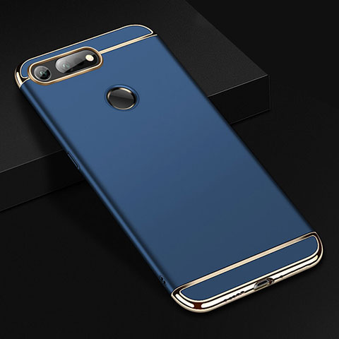 Schutzhülle Luxus Metall Rahmen und Kunststoff Schutzhülle Tasche T01 für Huawei Honor View 20 Blau