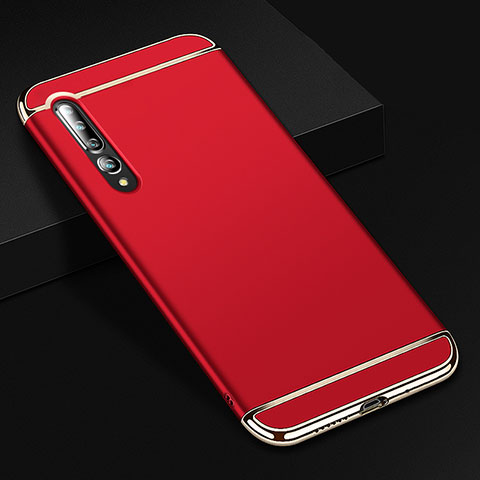 Schutzhülle Luxus Metall Rahmen und Kunststoff Schutzhülle Tasche T02 für Xiaomi Mi 10 Pro Rot