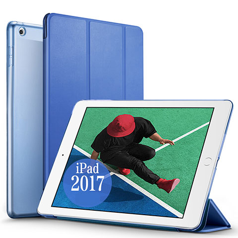 Schutzhülle Stand Tasche Leder für Apple New iPad Pro 9.7 (2017) Blau