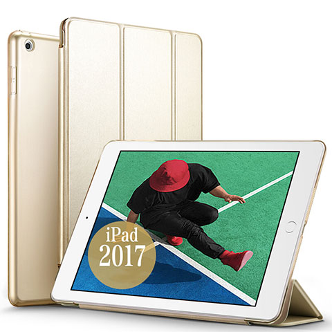 Schutzhülle Stand Tasche Leder für Apple New iPad Pro 9.7 (2017) Gold