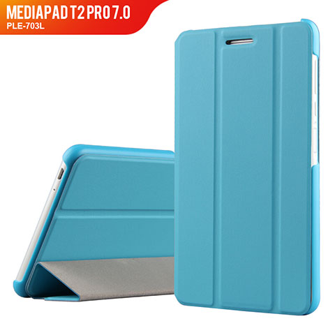 Schutzhülle Stand Tasche Leder für Huawei MediaPad T2 Pro 7.0 PLE-703L Hellblau