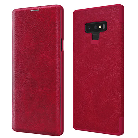 Schutzhülle Stand Tasche Leder für Samsung Galaxy Note 9 Rot