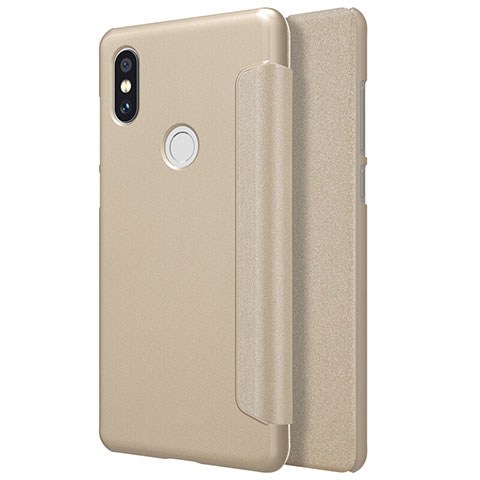 Schutzhülle Stand Tasche Leder für Xiaomi Mi Mix 2S Gold