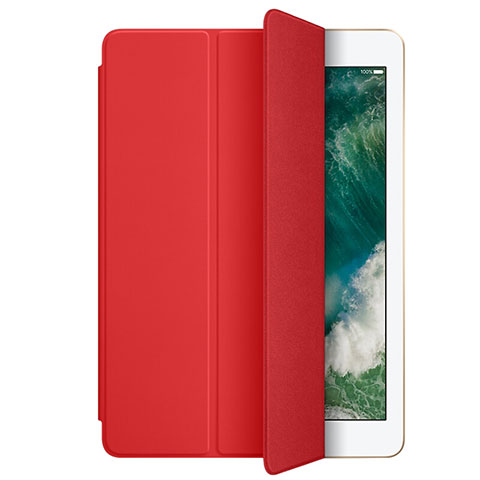 Schutzhülle Stand Tasche Leder L01 für Apple New iPad 9.7 (2017) Rot